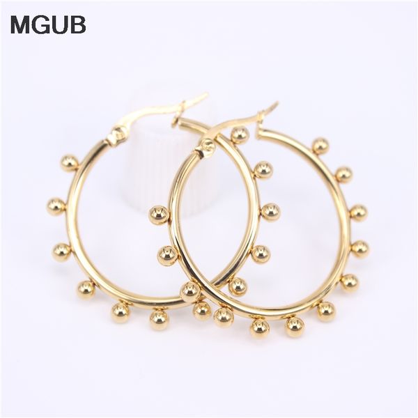 

three sizes stainless steel gold color hoop earrings for women jewelry 2020 new design sl39, Golden;silver