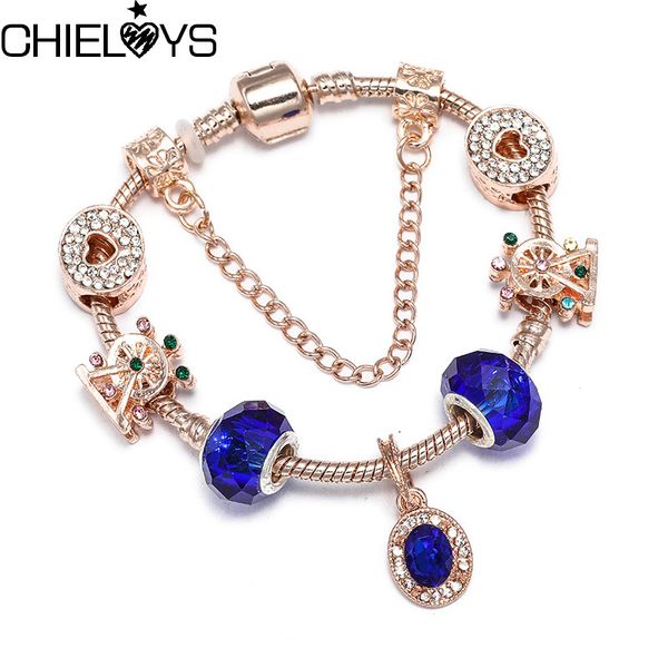 

chieloys brand charm rosegold starfish bracelets for women diy snake chain bracelet&bangle pulsera fashion jewelry bracelet, Golden;silver