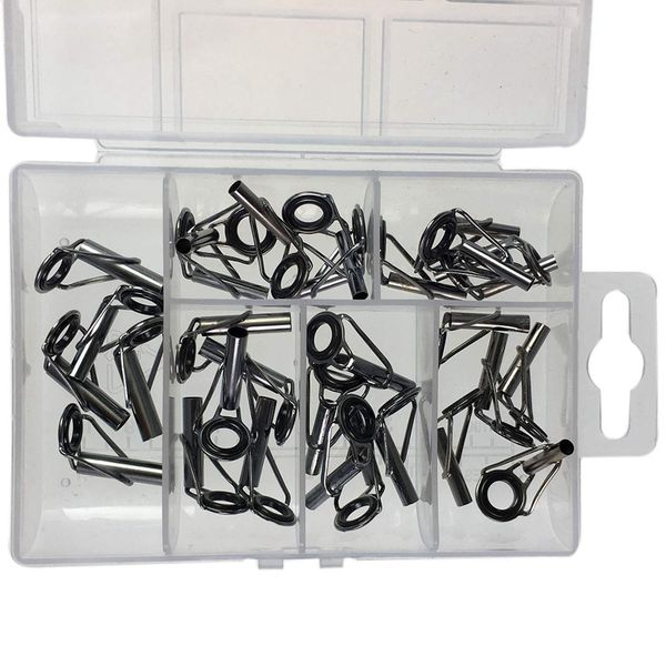 

30pcs fishing rod tips repair kit 3.0-4.5mm ceramic ring diy eye set saltwater freshwater rod rebuilding sea spinning casting