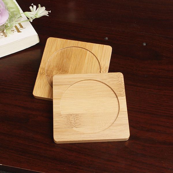 

natural bamboo coffee tea mats wooden cup mat bowl pad teapot drink coasters home kitchen tools