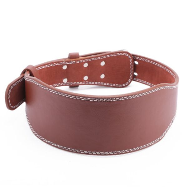

men leather weightlifting belt waist support equipment for power training powerlifting body building belts fitness exercise 0330, Black;gray