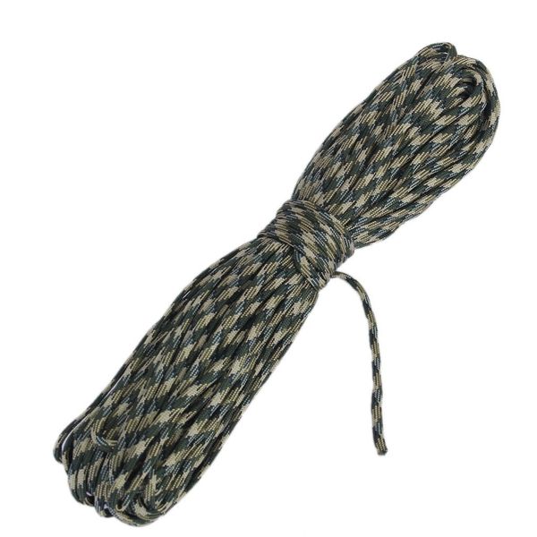 

cnim 100ft 550 cord paracord parachute survival cord - woodland camo, Black;white