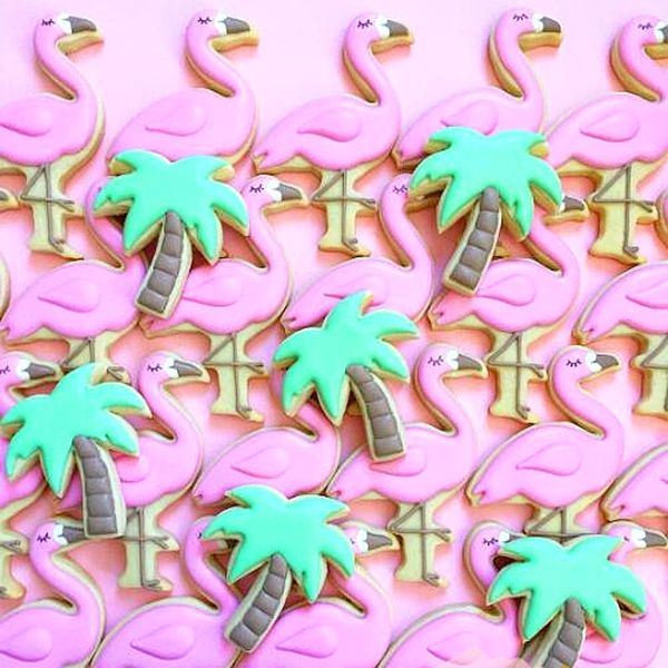 

1шт нержавеющей стали формочки flamingo ананас cookie штампы выпекание печенья прессформы торта украшая инструменты бисквит mold