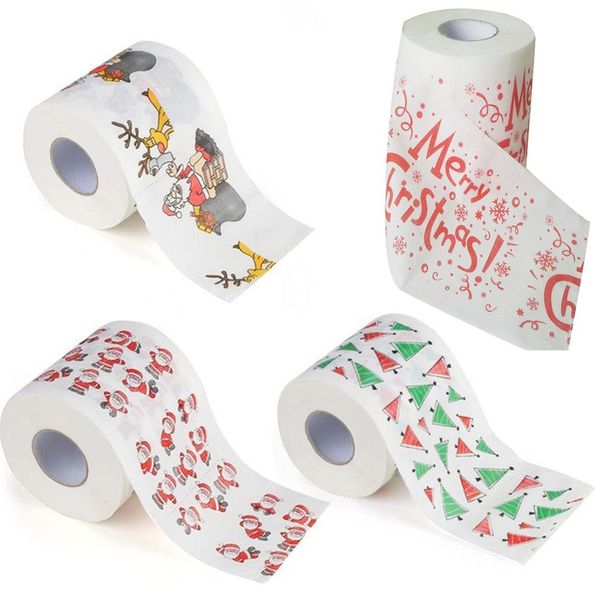 

christmas pattern paper toilet printing roll bathroom sinks