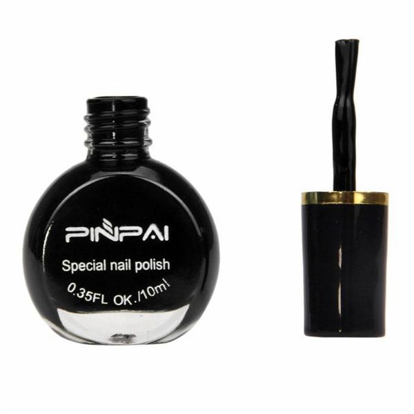 

2018 nail polish 10ml nail art template stamp stamping painting varnish polish manicure design varnishes gelpolish black