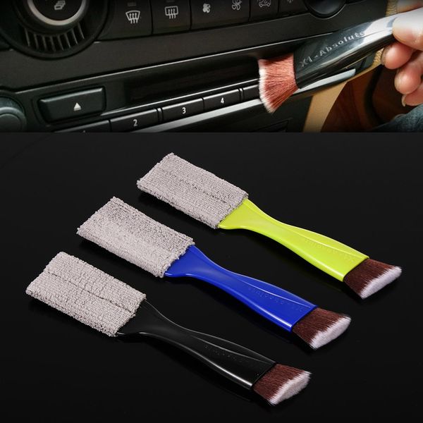 

1pc double side multi-function interior car air condition panel gap dust clean brush dusting remover auto cleaning tools
