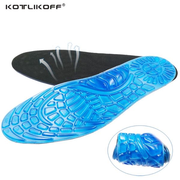 

silicon gel insoles for man women plantar fasciitis massage orthopedic running sport shoes insoles inserts absorption pads, Black