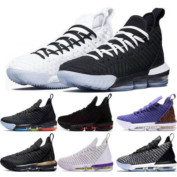 

16s equality basketball shoes for men james sneakers watch the throne king oreo new-le&bron 16 equality szie 40-46, Black