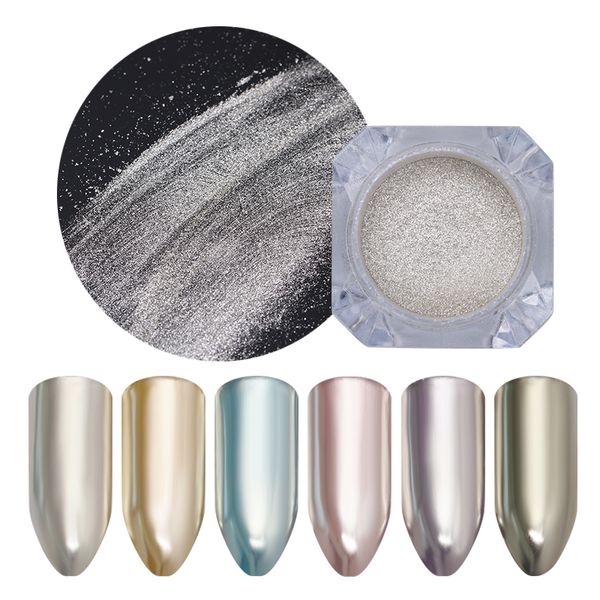 

nail art glittering mirror powder pigment metallic color powder dust silver nail accessories base color need 0.5g or 1g, Silver;gold