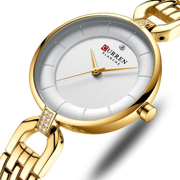 

nice luxury stainless steel strape elegant ladies watch quartz big brand female wristwatch, Slivery;brown