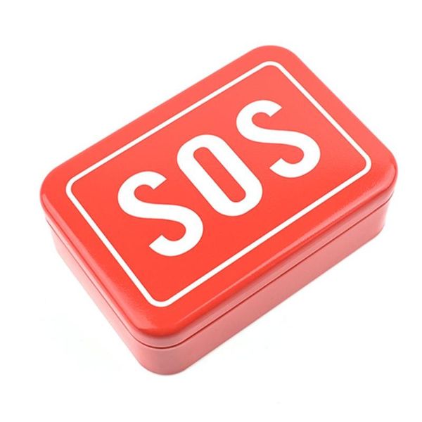 

mini sos survival iron box field survival storage kit emergency tool storage box for outdoor emergency portable multifunction