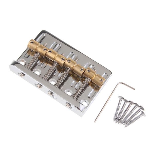

metal thicken electric bass guitar bridge saddle with mounting screw wrench