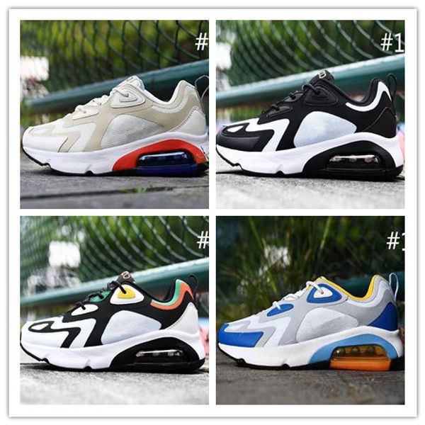 

metallic gold script 200 react mens running shoes airs just bleached coral dusk purple bauhaus sea green men women sports sneakers, Black