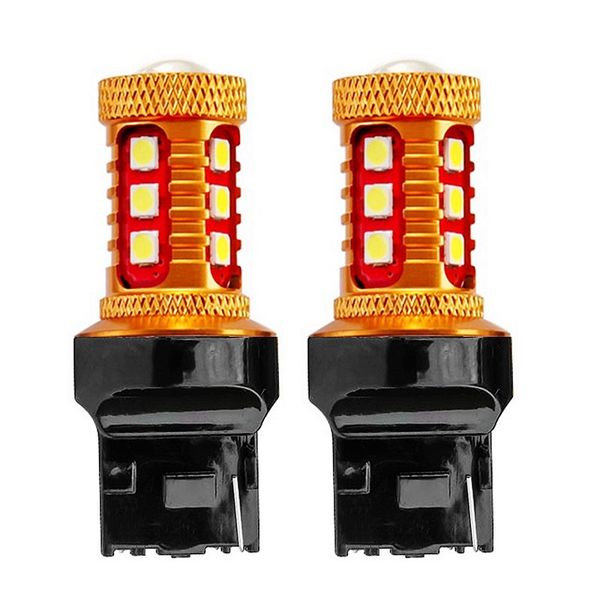 

2pcs t20 7440 w21w wy21w super bright 1000lm 15 smd 3030 led amber turn signal lamp white auto reverse bulb red car brake light