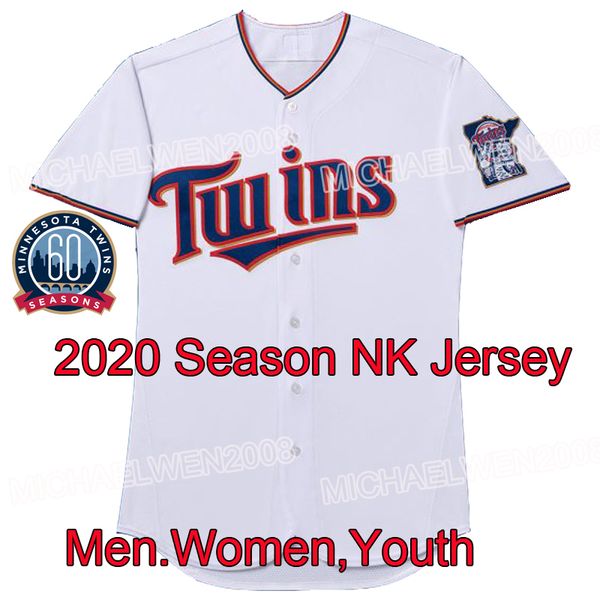 

2020 60th minnesota mn twins max kepler nelson cruz jorge polanco jerseys miguel sano eddie rosario c.j. cron jonathan schoop byron buxton, Blue;black