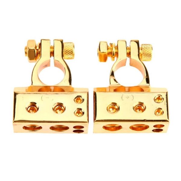 

1 pair car audio power clip battery clip battery head car terminal chrome positive and negative