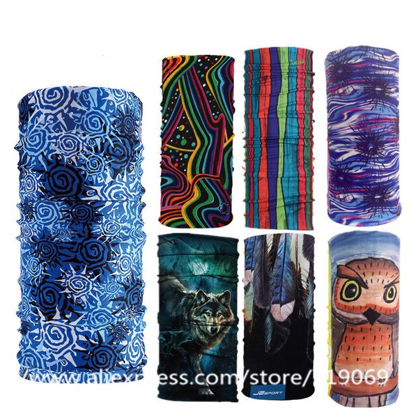 

12pcs/lot 601-700 wholesale design multi bandana motorcycle biker face mask neck scarf magic seamless bandanas bicycle headband, Blue;gray
