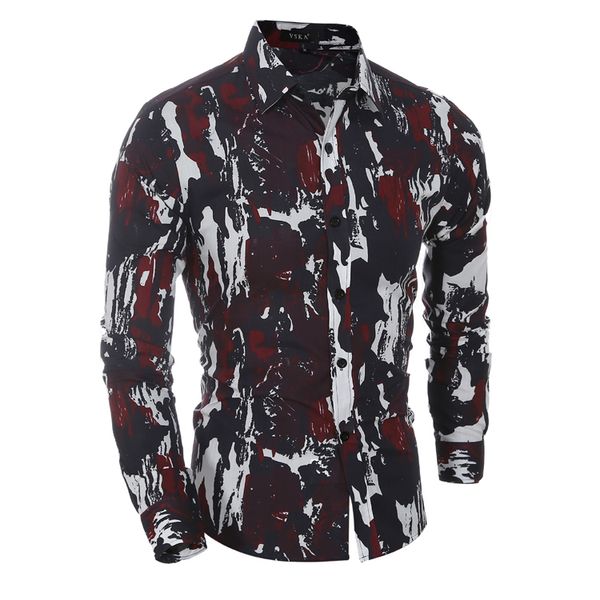 

men shirt 2018 spring new fashion casual jungle camouflage chemise homme brand clothing business slim fit long-sleeved shirt, White;black