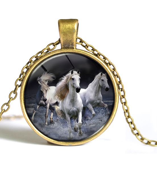 

2pcs europe retro necklace pentium horses short of fashion necklace sweater chain y073, Silver