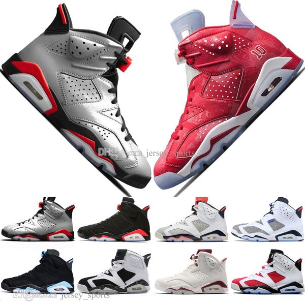 

2019 infrared bred 6 6s mens basketball shoes 3m reflective tinker flint sport blue black cat low chrome men sneaker designer trainer