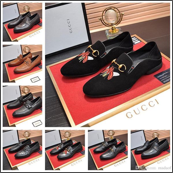 

18ss 2020 new patchwork oxfords italian men brogue wedding lace up leather formal party shoes men luxury dress shoes yetc6, Black