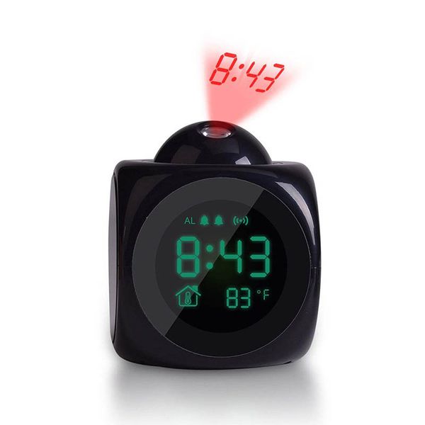 

led projection alarm clock snooze kids alarm clock projector digital wake up light with backlight function