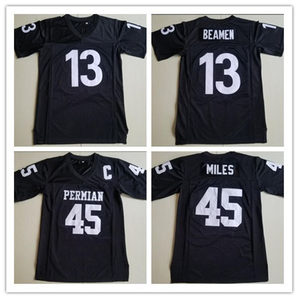 Boobie Miles 45 Friday Night Lights Film-Fußballtrikot mit C-Patch Permian WILLIE BEAMEN #13 ANY GIVEN SUNDAY JERSEY NEU SCHWARZ Ed