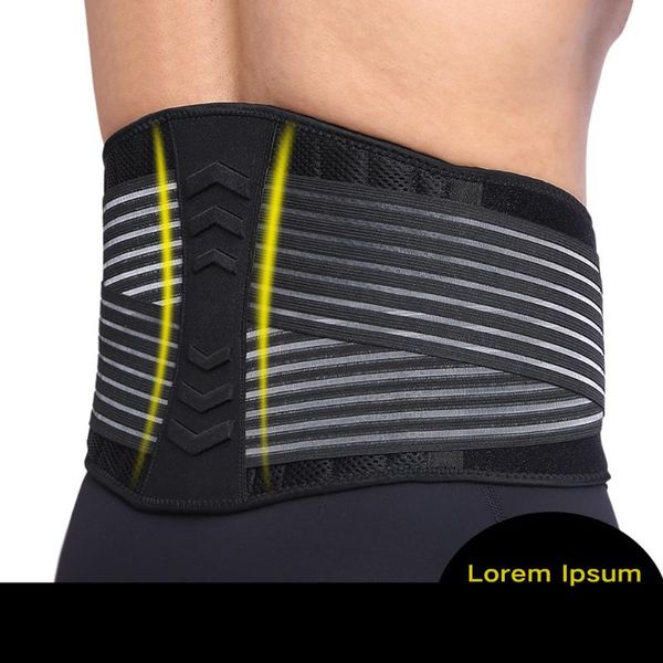 

breathable spring weightlifting waist support squat bodybuilding back strap men women gym black sport girdles fitness belt, Black;gray
