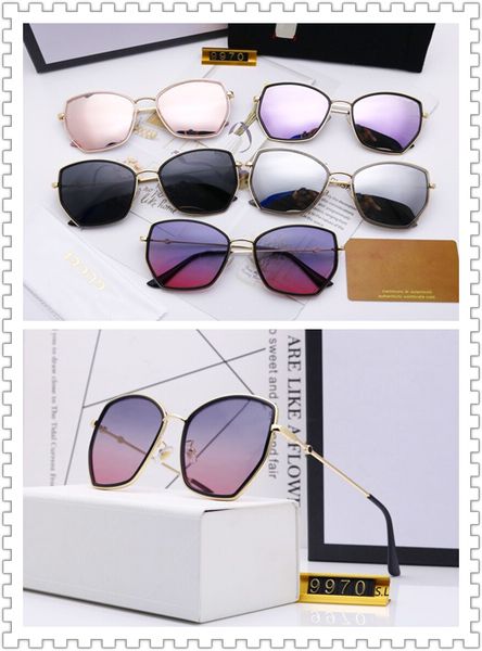 

2019 designer fashion sunglasses, ultra-light design of women's sunglasses, high-definition polaroid lenses (9970, White;black