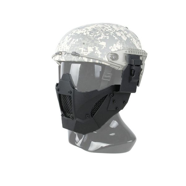 

bk/de/fg jay fast module pdw mesh mask tactical half face mask fit af helmet