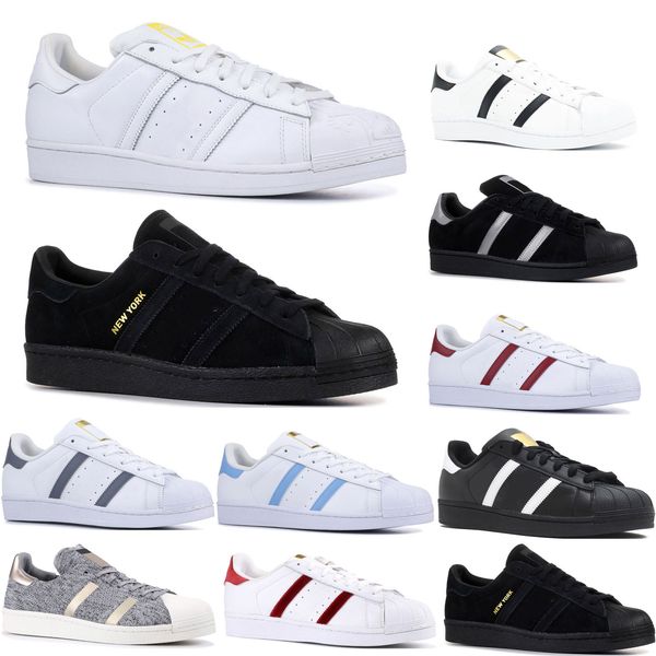 

Casual Shoes Superstars White Pharrell Williams Black Sliver Skateboard Shoes Slip-On Fashion Designer Sneakers 36-44 Without Box