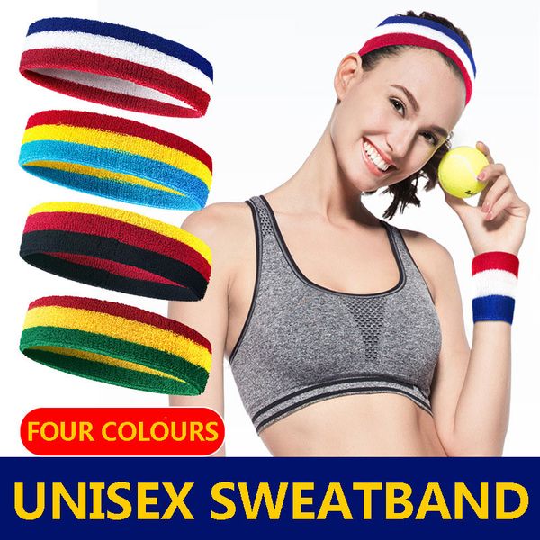 

head sweatbands for men women head band running basketball elastic hairbands sports men, Yellow;black