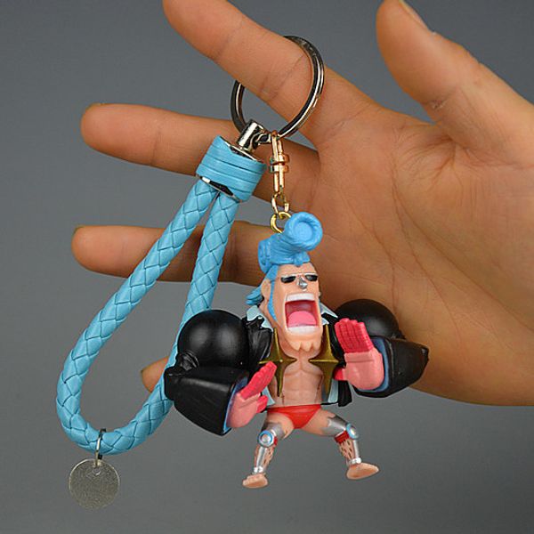 

ivyye 1pcs one piece smile franky anime action figure key chain pvc figures keyring toys keychain keyholder gifts new, Silver
