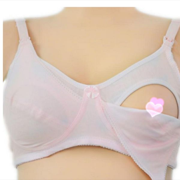 

nursing bra maternity breastfeeding bra prevent sagging for pregnant women underwear plus size breast feeding bra, White