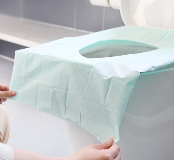 

disposable toilet seat covers sticky toilet mat seat lid cover travel toilet pad bathroom accessories 10pcs lot ffa3699