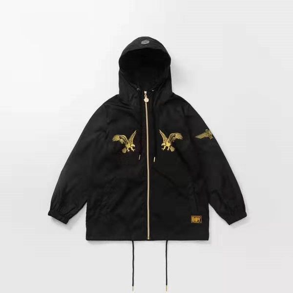 

mens designer jacket hooded fashion brand joggers jacket zipper coat for men women sport windbreaker luxury jacket eagle print, Black;brown