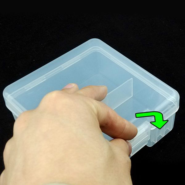 

100pcs plastic aaa cell battery storage case holder organizer box clear