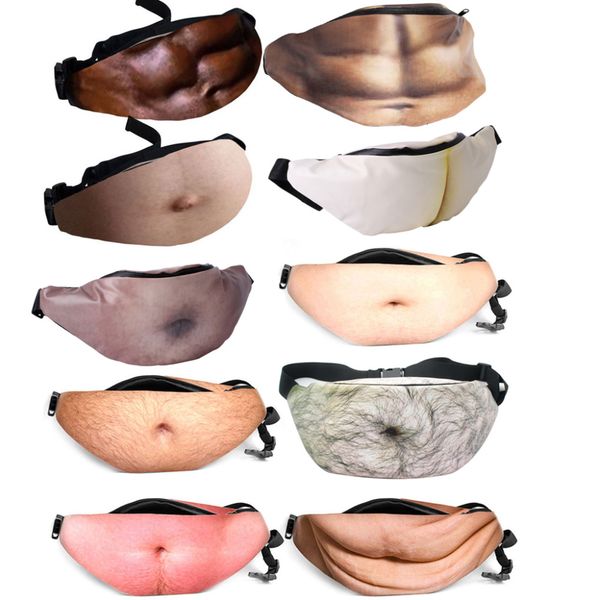 

novelty fun men women dad bag dad bod waist bags beer fat hairy belly fanny pack
