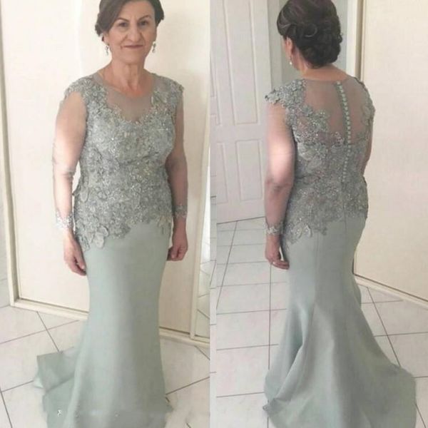 

платья больших размеров платья с прозрачным вырезом и аппликацией с длинным рукавом для матери вечерние платья, Black;red