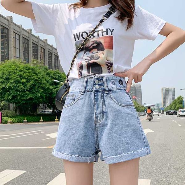 

women's jeans ladies denim shorts feminino summer highwaist plus size korean casual tassel jean femme blue