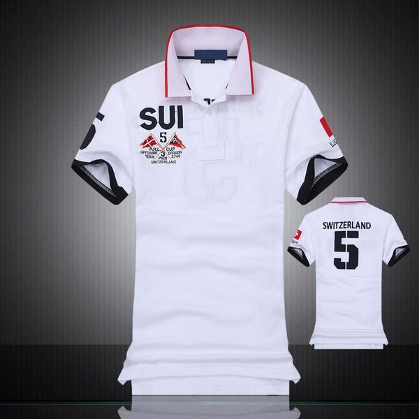 

designer polo wholesale mens polos shirt ralph tshirt lauren embroidery big mark national flag polol, White;black