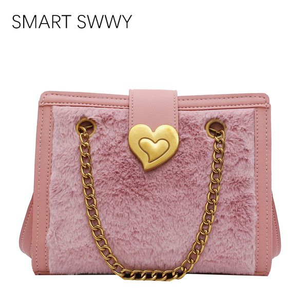 

luxury handbags women bags designer winter quality soft plush shoulder bags elegant clutch handbag crossbody for women 2019