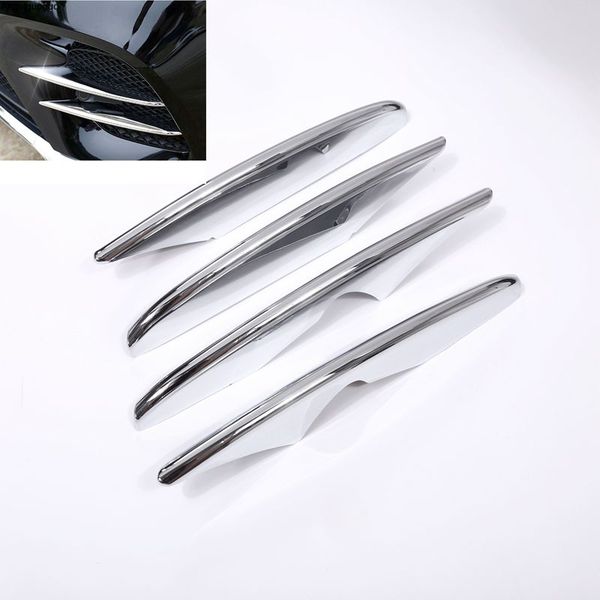 

4pcs front fog light strip lamp cover trim for glc 250d 4 matic year 2016-2018 fog light lamp car styling covers