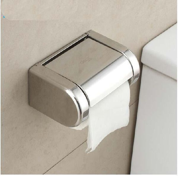 

wall mount chrome bathroom toilet paper holder stainless steel tissue paper box