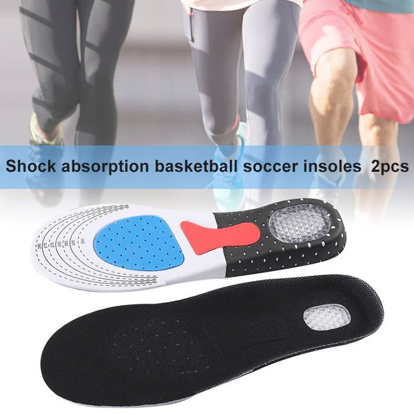 

2 pairs foot silicone gel insoles pads ortc arch support shoes pads wf 668, Black