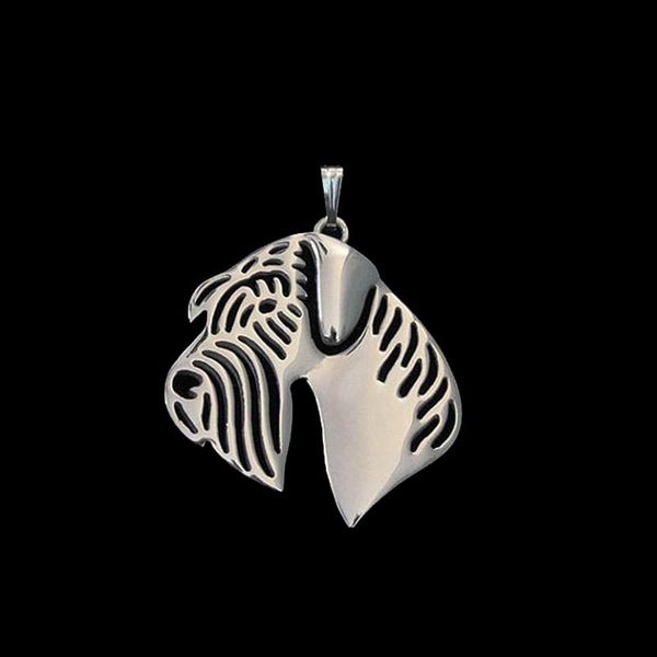

2018 female alloy giant schnauzer pendants silver metal dog shaped pendants for jewelry making, Black