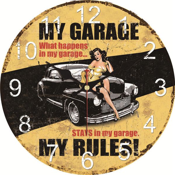 

wonzom 6-16 inch beauty wooden cardboard wall clock,silent&non-ticking feature,antique style for kitchen office home study