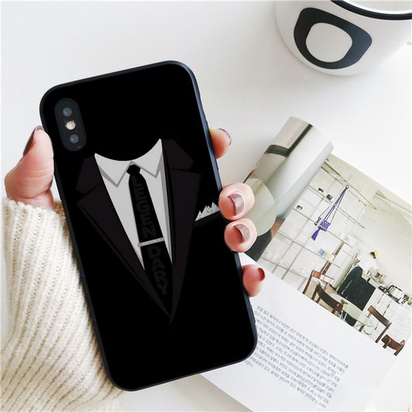 

coque luxury black mr mystery man cover for iphone 11 pro xs max xr case for iphone 8 7 6s plus 5s se 5 case soft silicone cover.