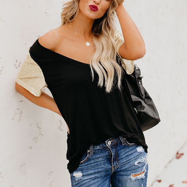 

women ladies holiday casual loose fashion plus size blouse basic tee, White