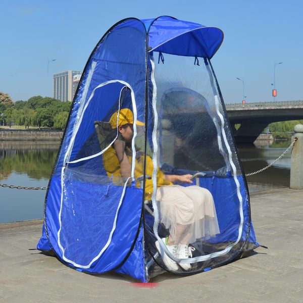 

single person fishing portable outdoor pop up tent with uv function 120*120*170cm ice fishing tent with a sunshade cap